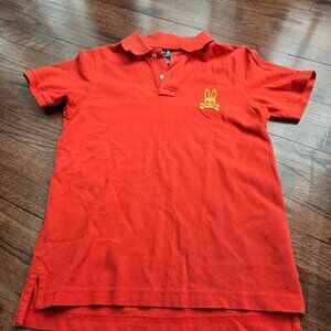 Psycho Bunny Pique Polo Shirt Red L(14/16)
